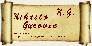 Mihailo Gurović vizit kartica